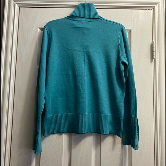 NWT NINE & Co. Collared Sweater With Snap On Sleeves/Collar Sz L - Picture 5 of 11